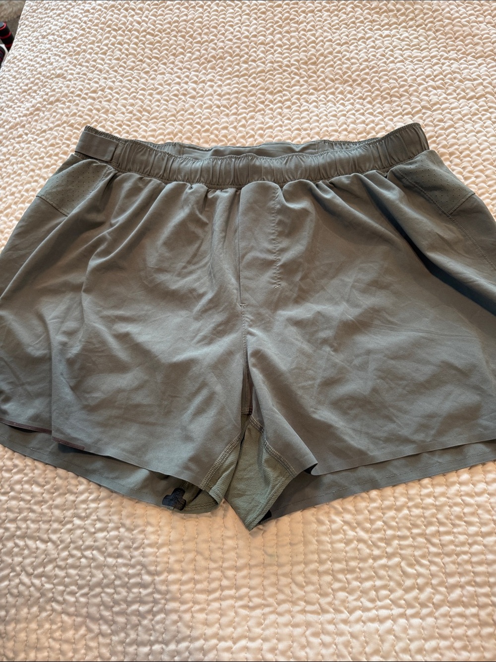 lululemon athletica Men's Olive Athletic Running Shorts